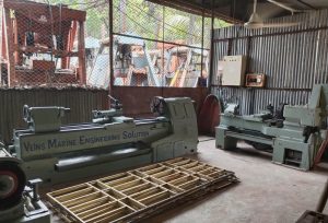 marine workshop machines and technicians working in Chattogram VMES facility