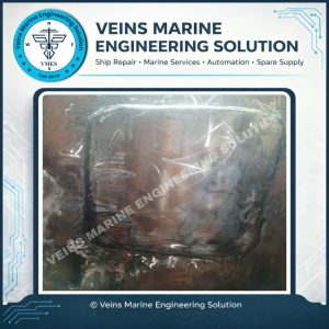 Internal steel doubler installation inside MV Vosco Prosper bulbous bow area for structural reinforcement after collision damage repair