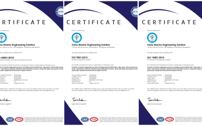 Veins Marine Engineering Solution Achieves ISO 9001, ISO 14001 & ISO 45001 Certification | Marine Engineering Bangladesh
