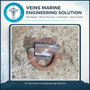 Heavy-duty D-Ring installed inside cargo hold of MV BBC Dakota By Vmes