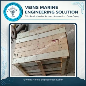 sealed export crate of second hand marine pumps ready for shipping